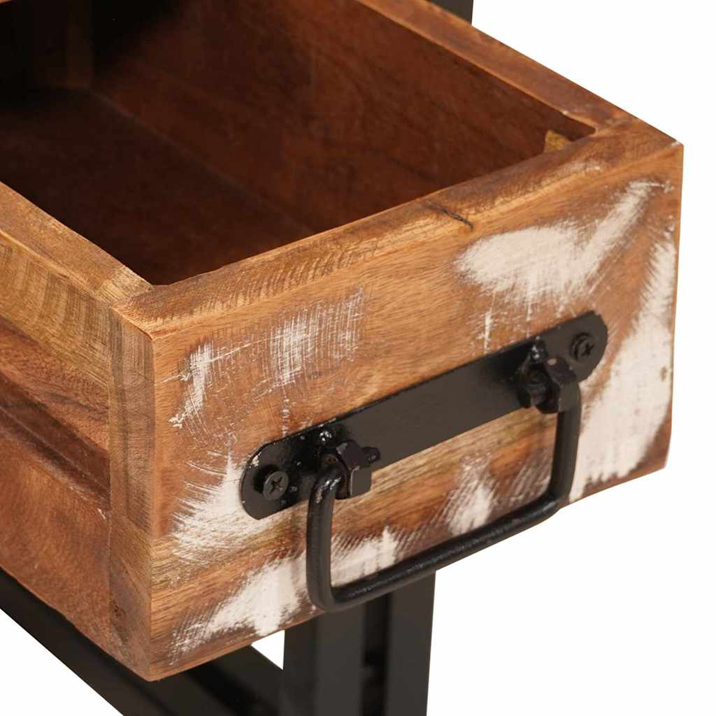 Beistelltisch 30 x 30 x 40 cm Massives upgecyceltes Holz