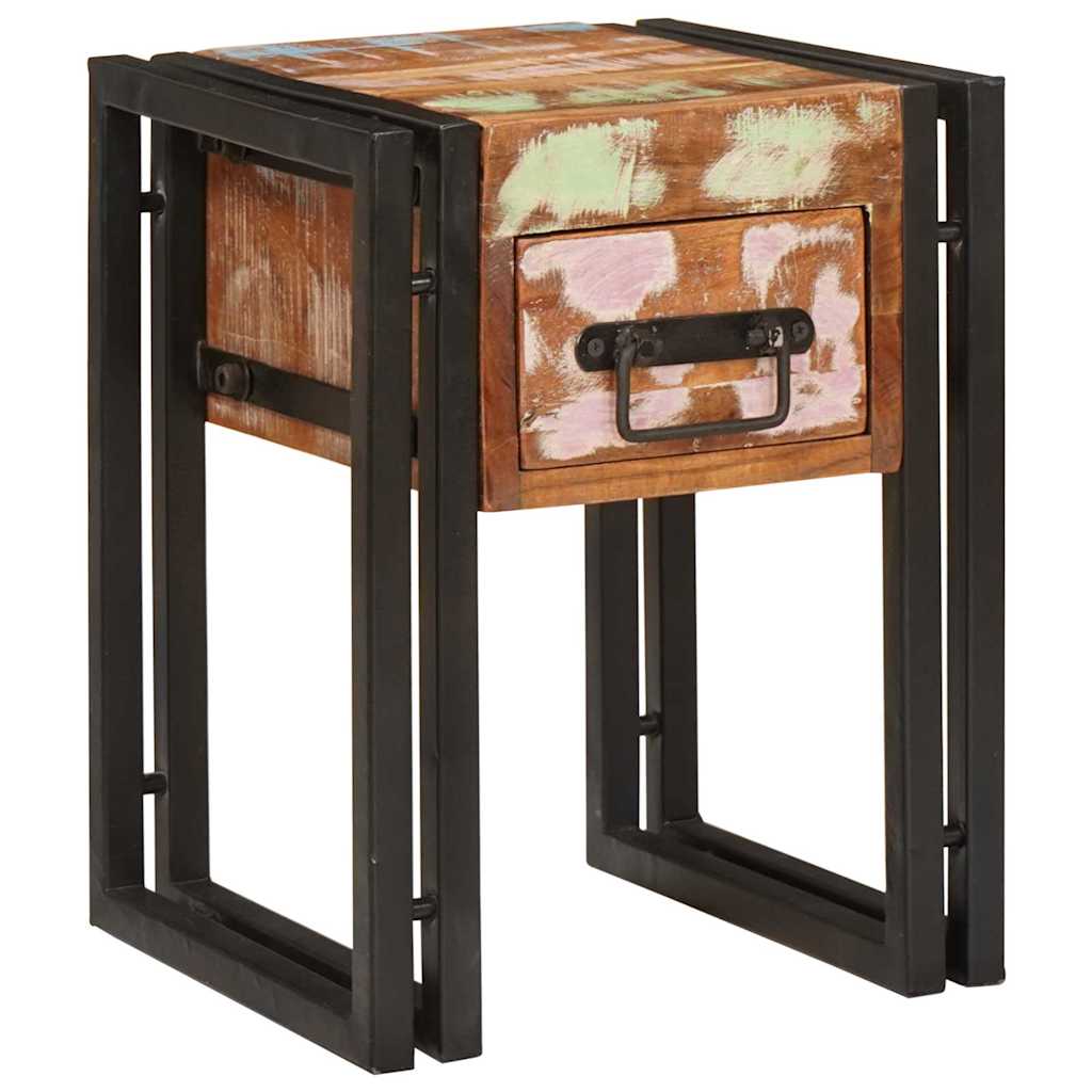 Beistelltisch 30 x 30 x 40 cm Massives upgecyceltes Holz