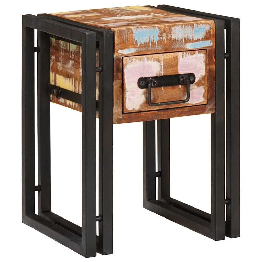 Beistelltisch 30 x 30 x 40 cm Massives upgecyceltes Holz