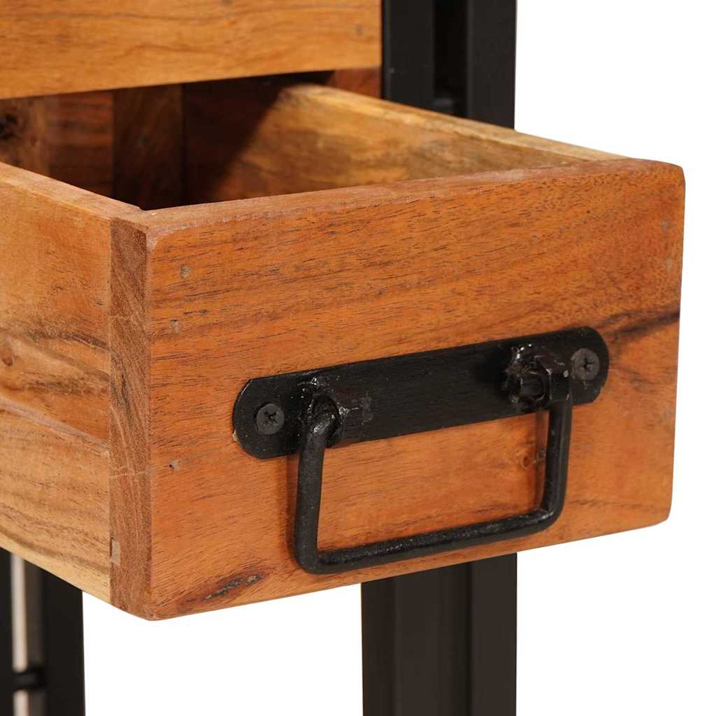 Beistelltisch mit Schubladen 30 x 30 x 40 cm Massivholz Akazie