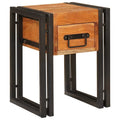 Beistelltisch mit Schubladen 30 x 30 x 40 cm Massivholz Akazie