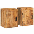 Nachttisch 2 pcs Braun 35 x 33 x 48 cm Massivholz Mango
