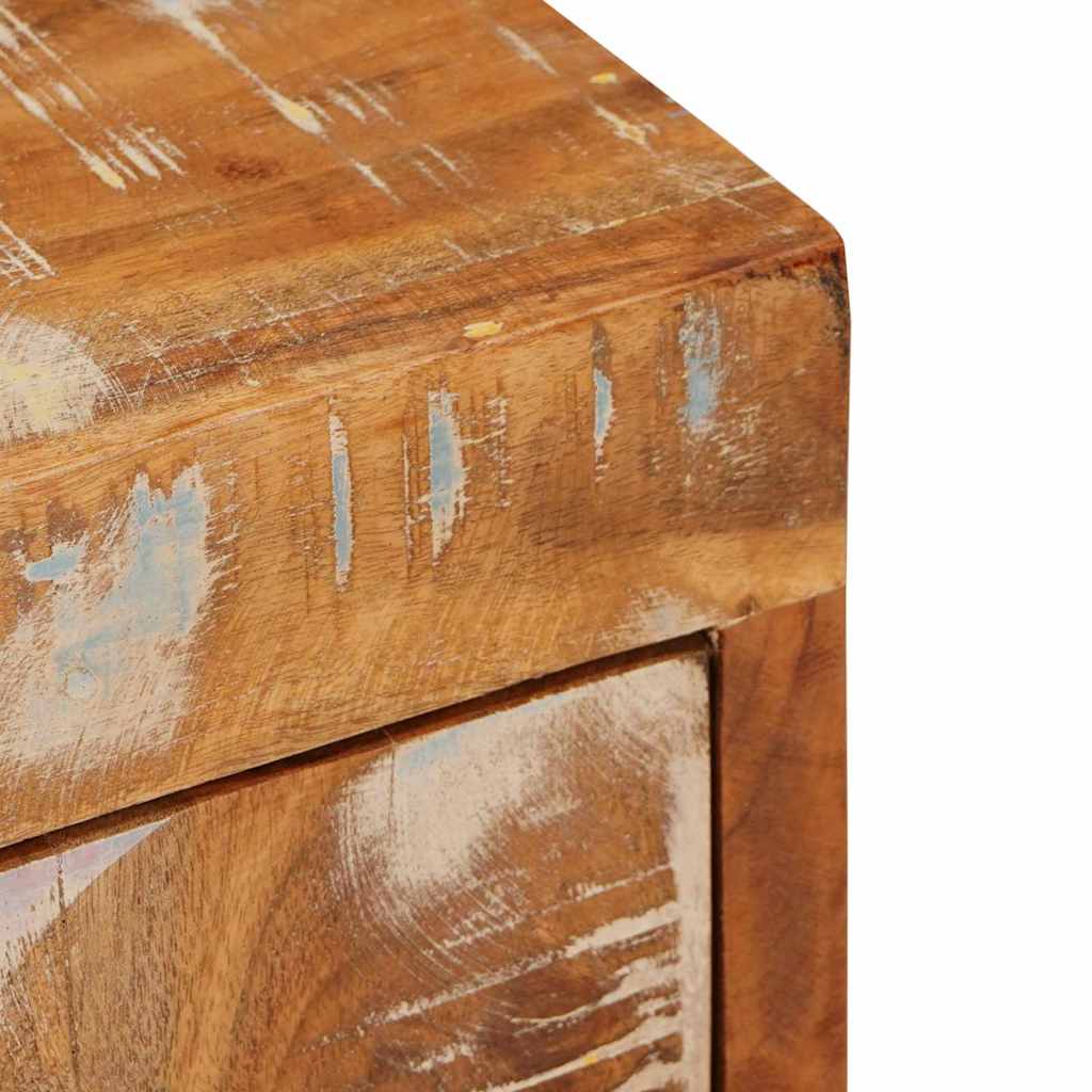 Nachttisch Braun 35 x 33 x 48 cm Massivholz Altholz