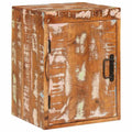 Nachttisch Braun 35 x 33 x 48 cm Massivholz Altholz