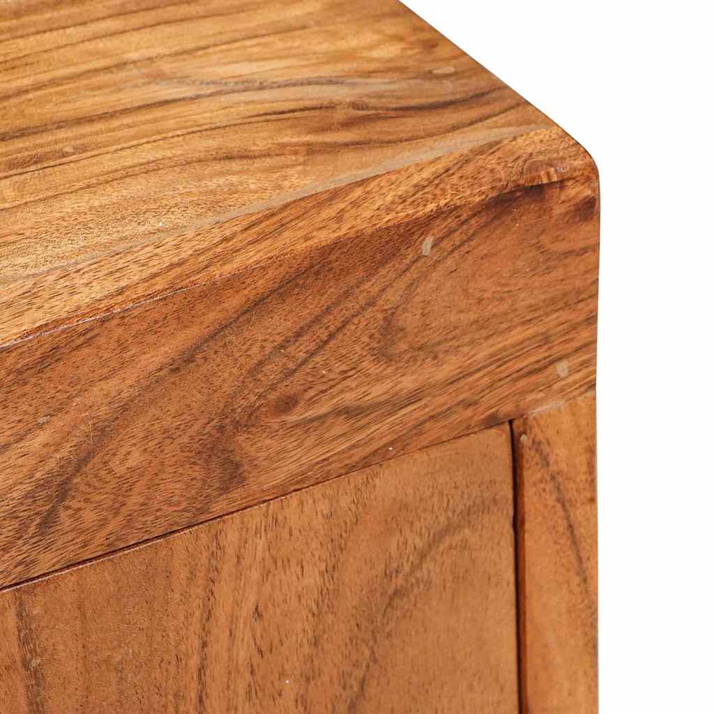 Nachttisch 2 pcs Braun 35 x 33 x 48 cm Massivholz Akazie