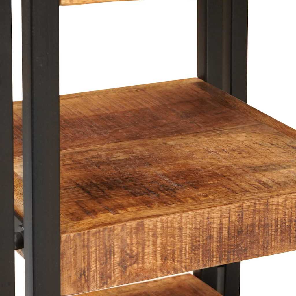 Nachttisch Braun und Schwarz 38 x 33 x 58 cm Massivholz Mango