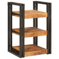 Nachttisch Braun und Schwarz 38 x 33 x 58 cm Massivholz Mango