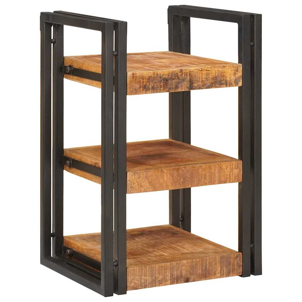 Nachttisch Braun und Schwarz 38 x 33 x 58 cm Massivholz Mango