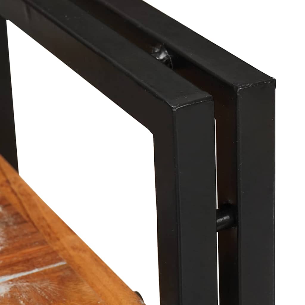 Nachttisch Braun und Schwarz 38 x 33 x 58 cm Massivholz Altholz
