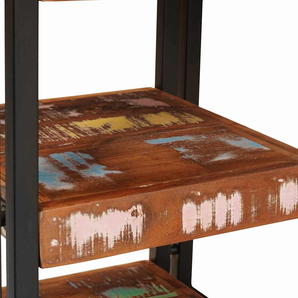Nachttisch Braun und Schwarz 38 x 33 x 58 cm Massivholz Altholz