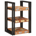 Nachttisch Braun und Schwarz 38 x 33 x 58 cm Massivholz Altholz
