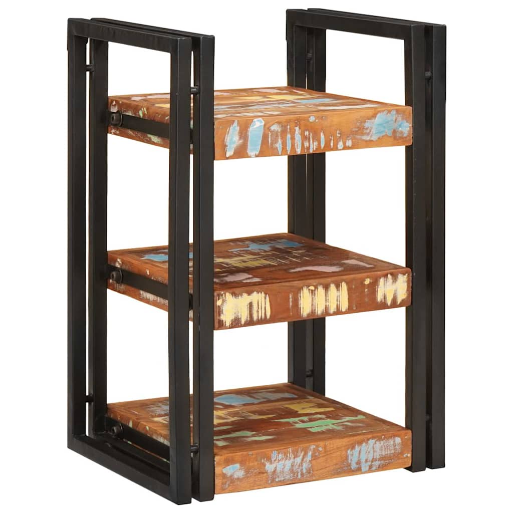 Nachttisch Braun und Schwarz 38 x 33 x 58 cm Massivholz Altholz