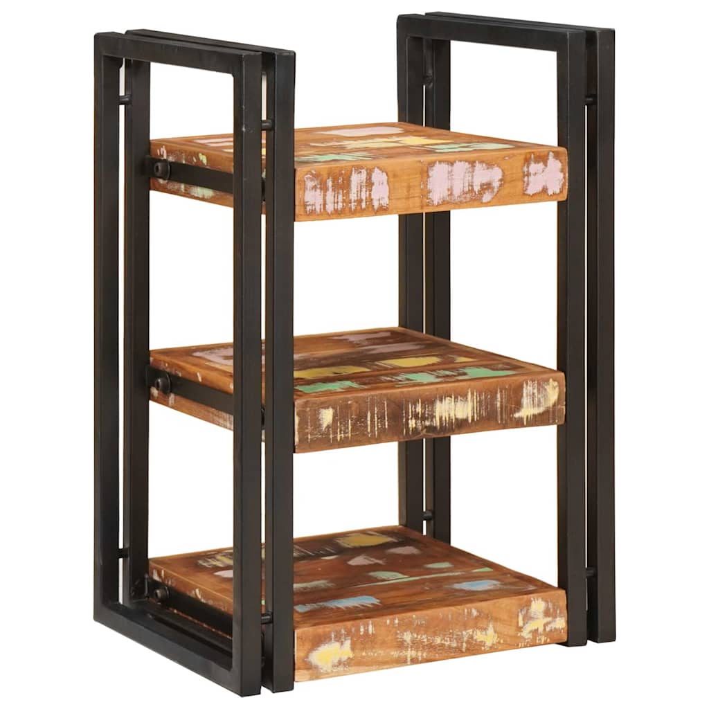 Nachttisch Braun und Schwarz 38 x 33 x 58 cm Massivholz Altholz
