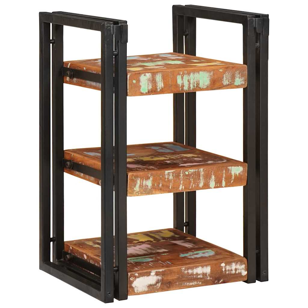 Nachttisch Braun und Schwarz 38 x 33 x 58 cm Massivholz Altholz