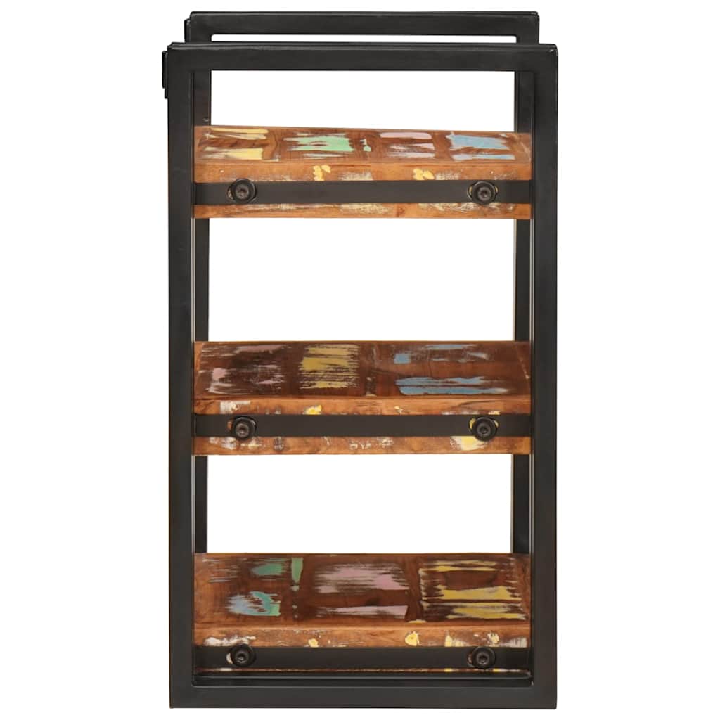 Nachttisch Braun und Schwarz 38 x 33 x 58 cm Massivholz Altholz