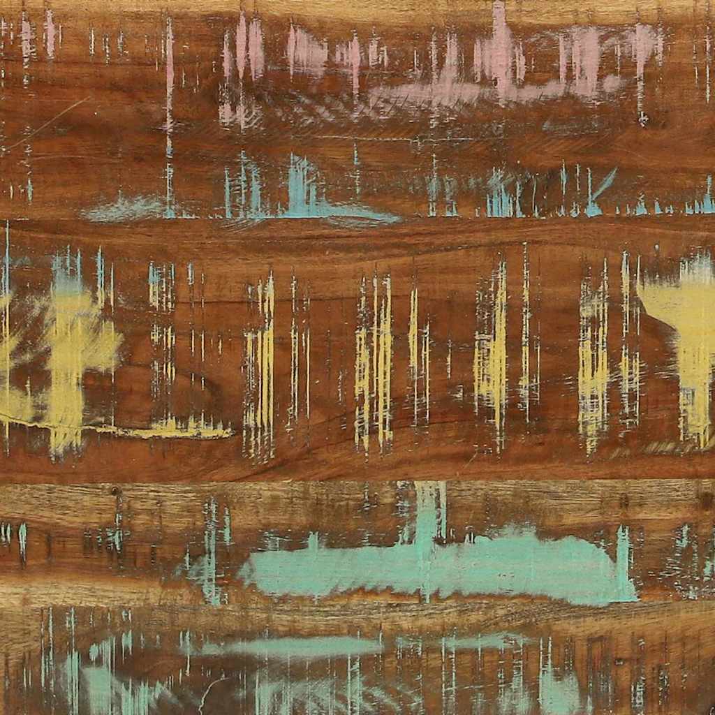 Badezimmer Spiegel mit Regal Braun Massives upgecyceltes Holz