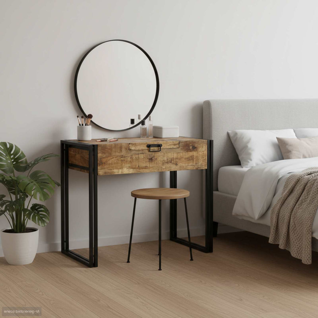 Schlafzimmer-Frisiertische mit Speicher Braun Massivholz Mango