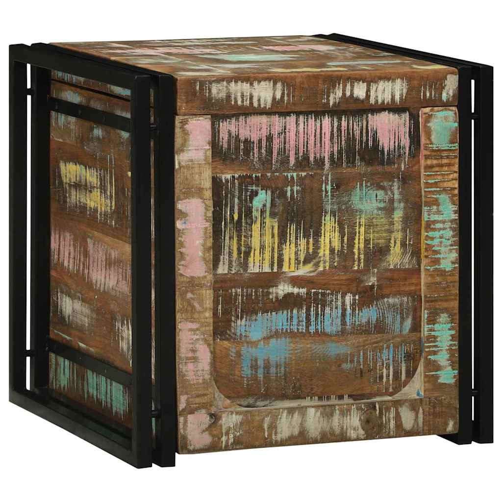 Aufbewahrungsbox 50 x 50 x 50 cm Massives upgecyceltes Holz