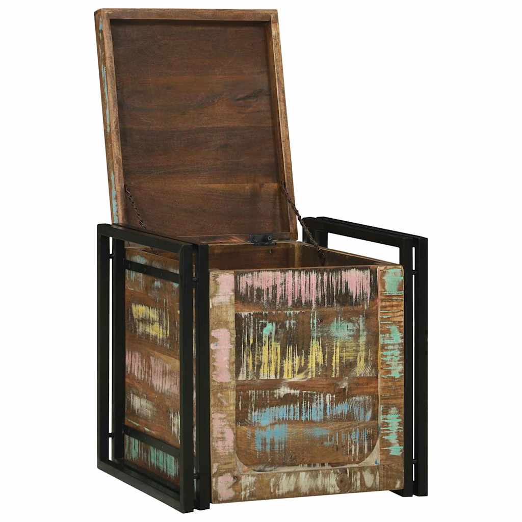 Aufbewahrungsbox 50 x 50 x 50 cm Massives upgecyceltes Holz