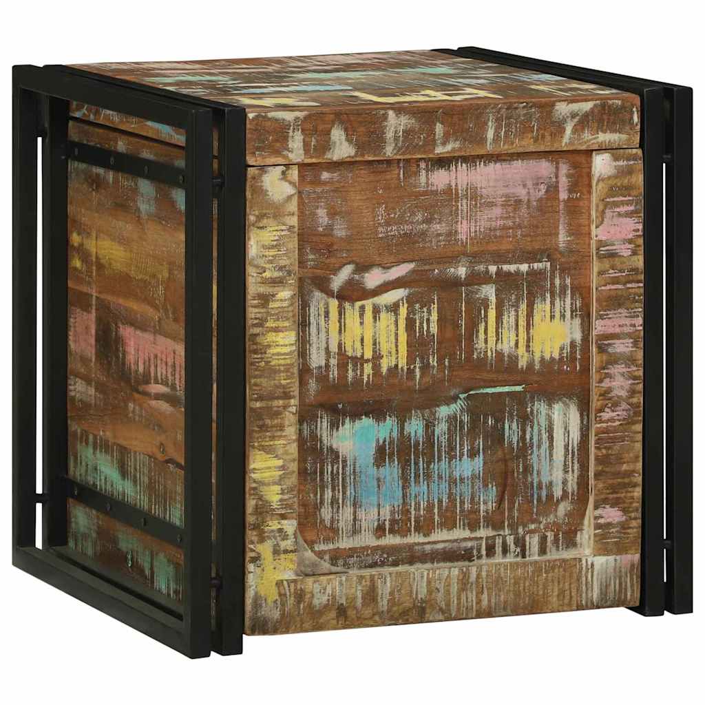 Aufbewahrungsbox 50 x 50 x 50 cm Massives upgecyceltes Holz