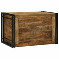 Aufbewahrungsbox mit Speicher 80 x 50 x 50 cm Raues Mangoholz