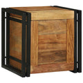 Aufbewahrungsbox mit Speicher 40 x 40 x 40 cm Massivholz Akazie