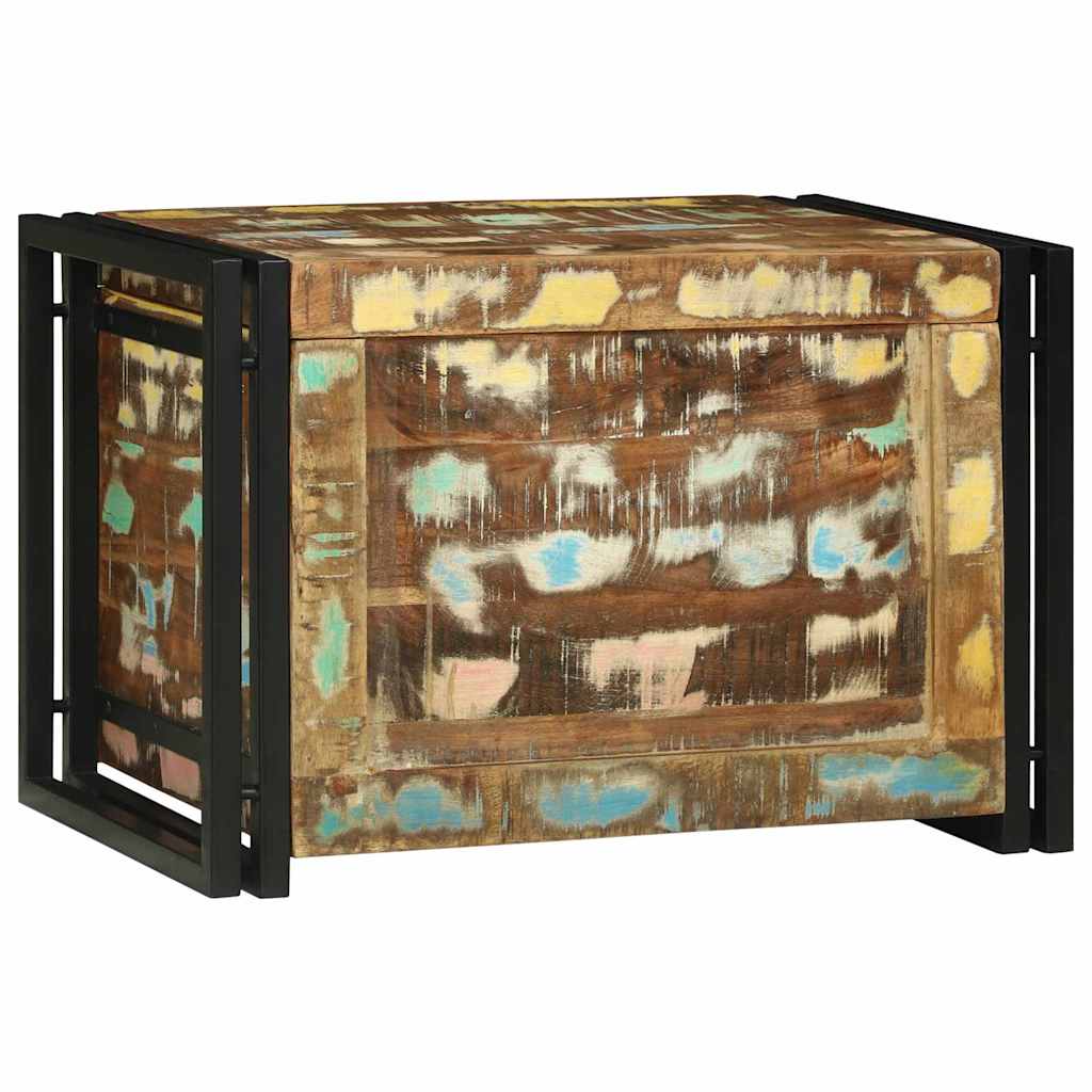 Aufbewahrungsbox Braun und Schwarz 60 x 40 x 41 cm Altholz