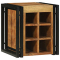 Weinregal Braun und Schwarz 35 x 35 x 39 cm Massivholz Akazie