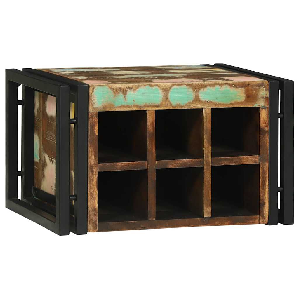 Weinregal 2 pcs 46 x 35 x 27,5 cm Massives upgecyceltes Holz