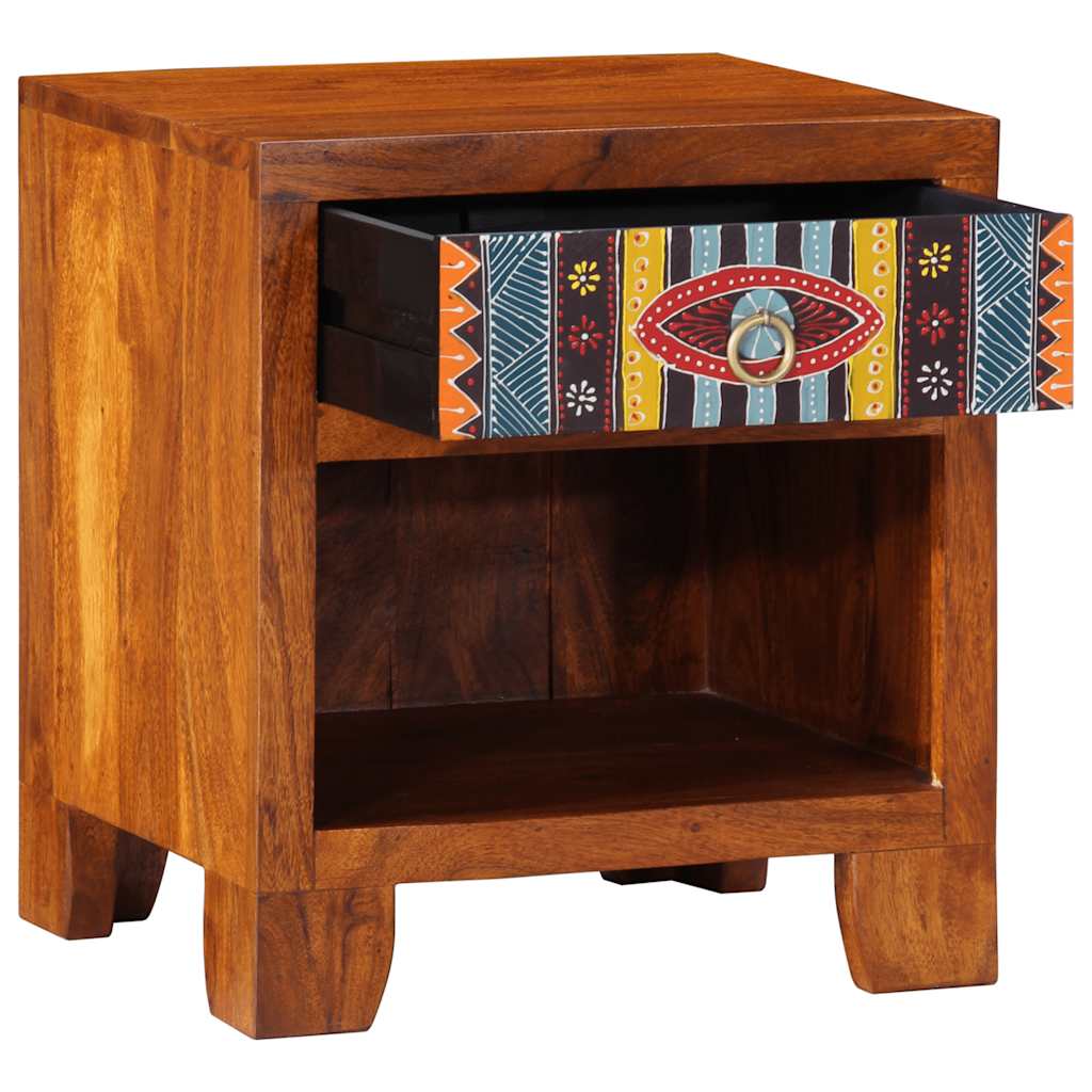 Nachttisch 2 Stk. 40x35x45 cm Massivholz Akazie