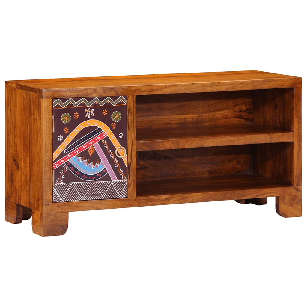TV-Schrank Mehrfarbig 90x30x45 cm Massivholz Akazie