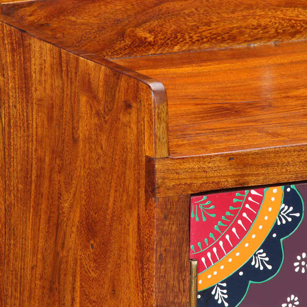 Schuhschrank mit Regal Braun 55 x 35 x 75 cm Massivholz Akazie