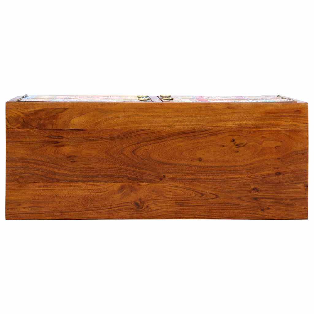 Schuhschrank mit Tür Braun 90 x 35 x 55 cm Massivholz Akazie
