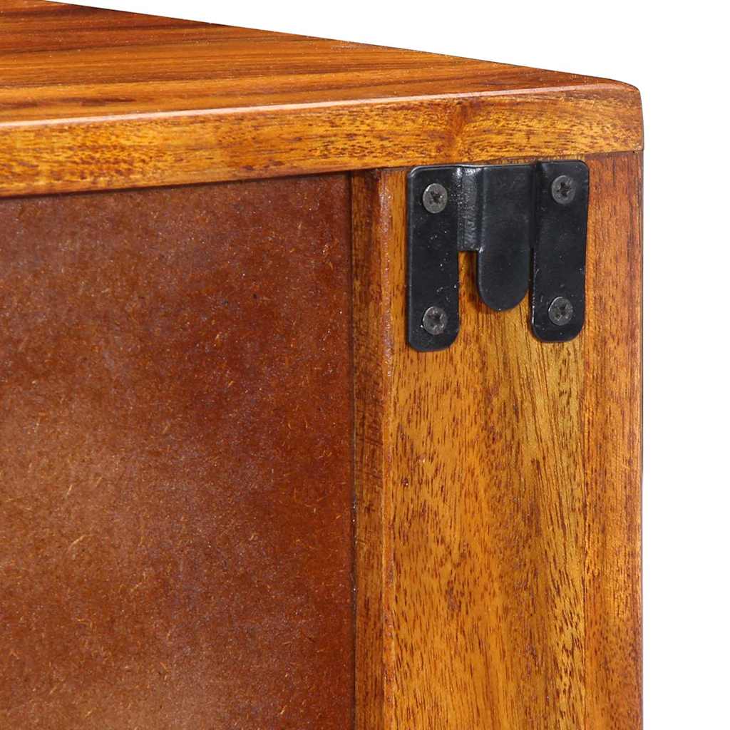 Nachttisch 2 pcs Braun 40 x 35 x 35 cm Massivholz Akazie