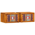 Nachttisch mit Schubladen 2 pcs Braun 35 x 30 x 22 cm