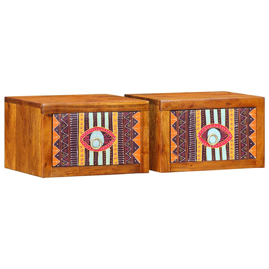 Nachttisch mit Schubladen 2 pcs Braun 35 x 30 x 22 cm