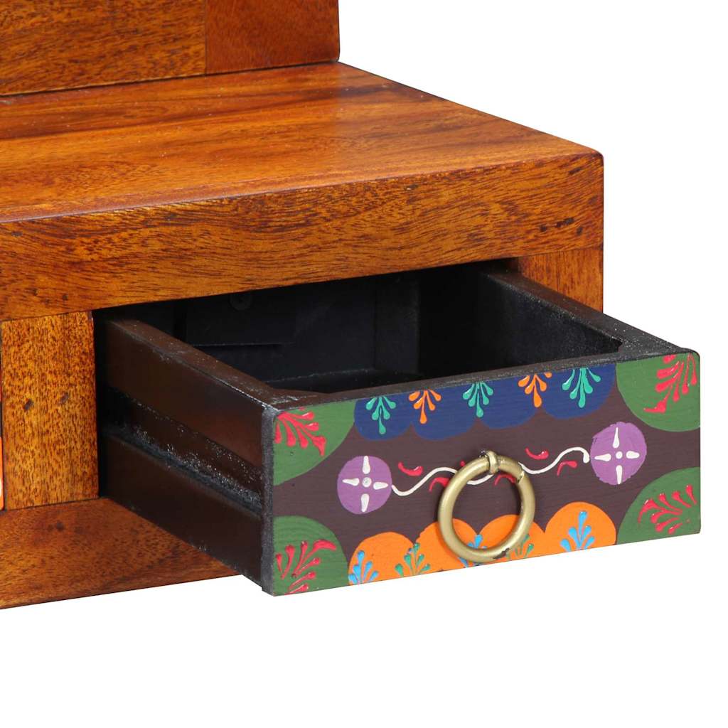 Wandschrank mit Spiegel Braun 40 x 20 x 50 cm Massivholz Akazie