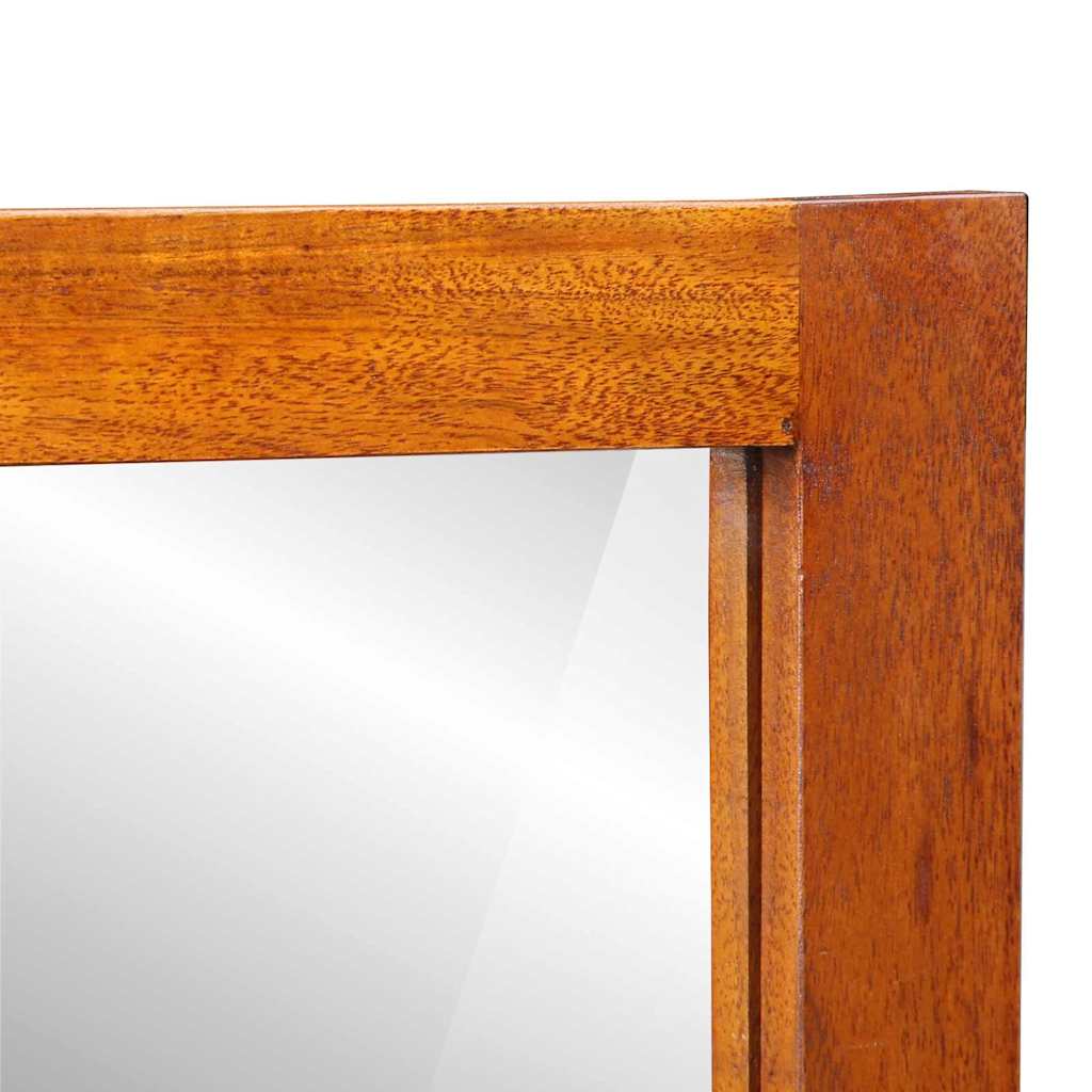 Wandschrank mit Spiegel Braun 40 x 20 x 50 cm Massivholz Akazie