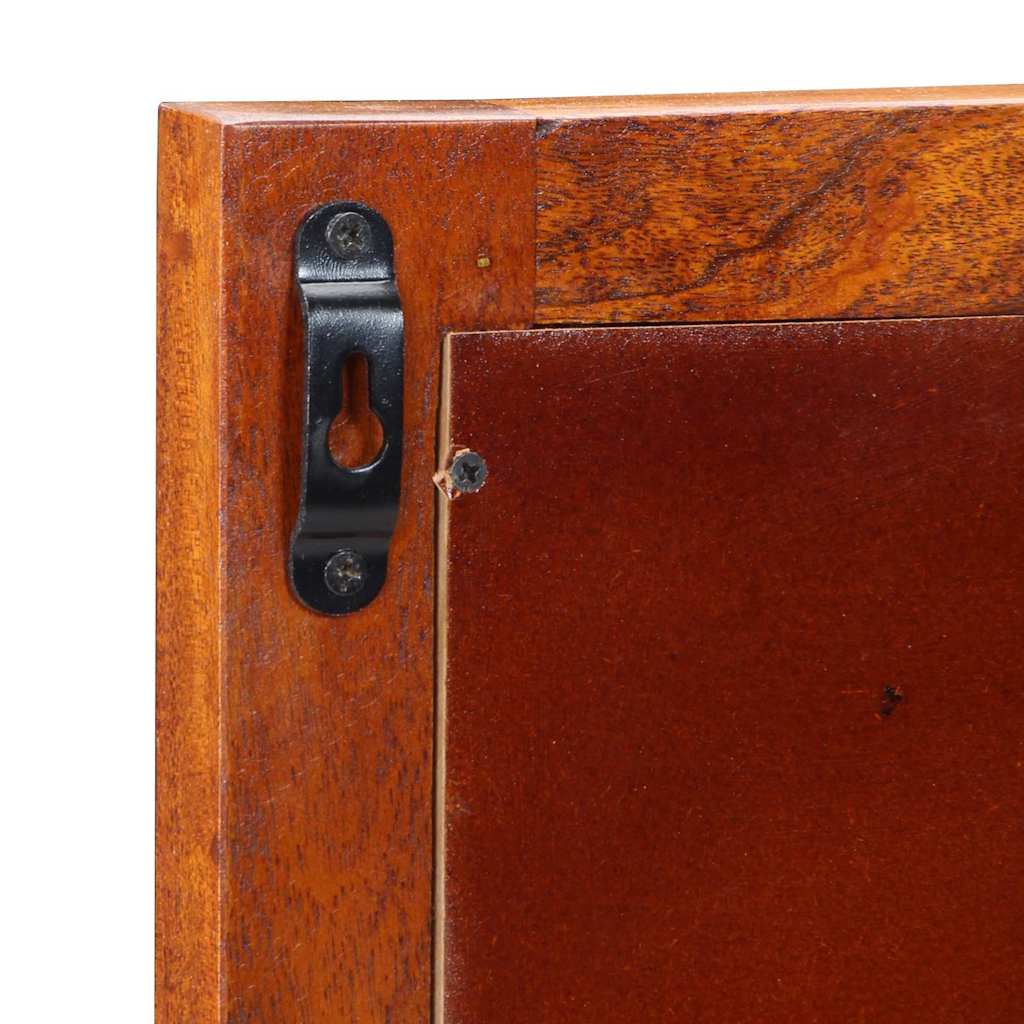 Wandschrank mit Spiegel Braun 40 x 20 x 50 cm Massivholz Akazie
