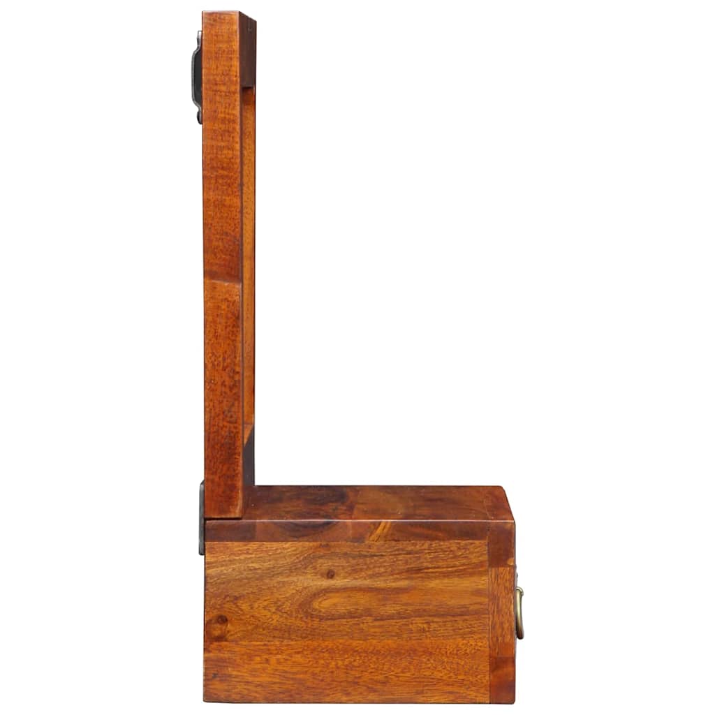 Wandschrank mit Spiegel Braun 40 x 20 x 50 cm Massivholz Akazie