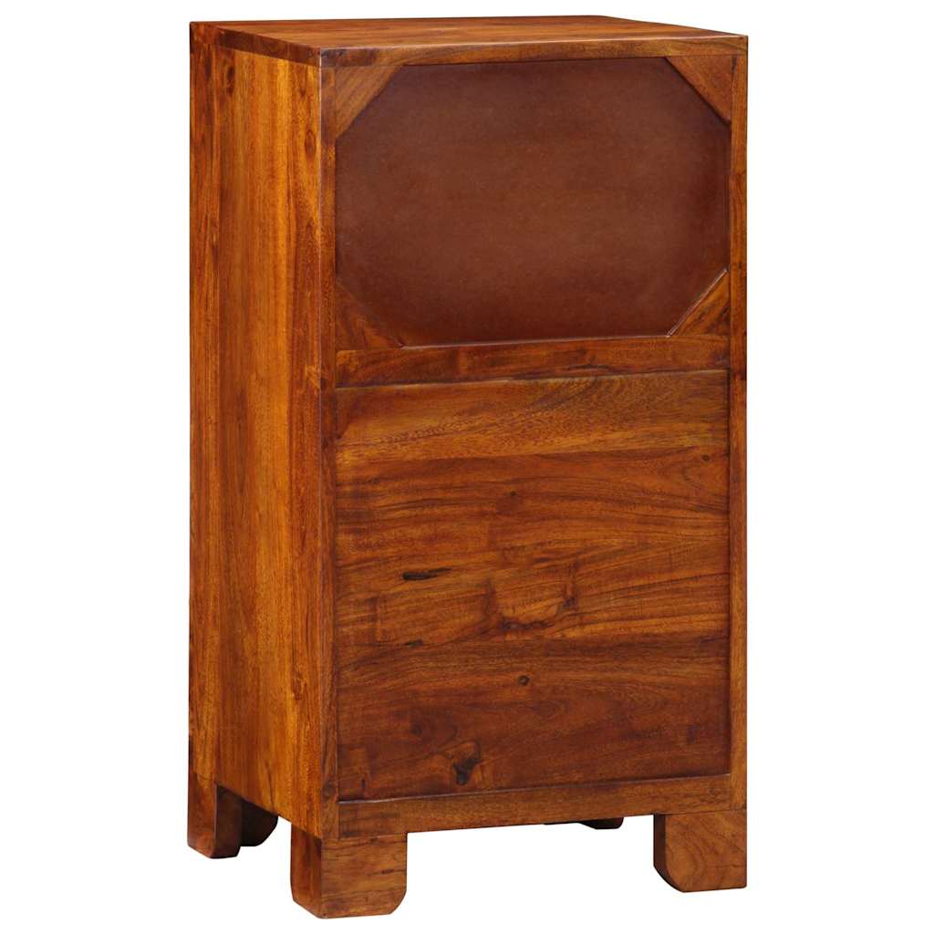 Florale Endtabelle mit Schubladen Braun 40 x 35 x 75 cm