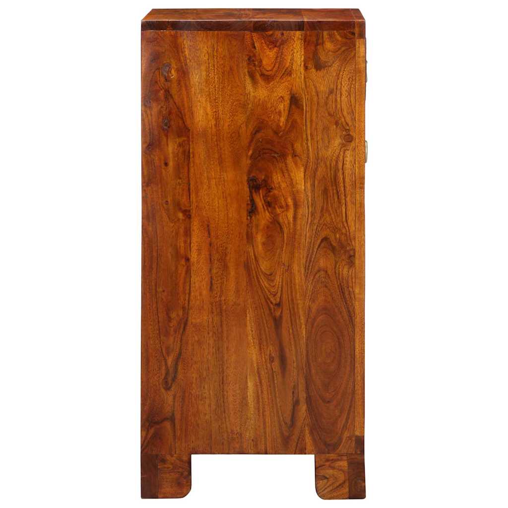 Florale Endtabelle mit Schubladen Braun 40 x 35 x 75 cm