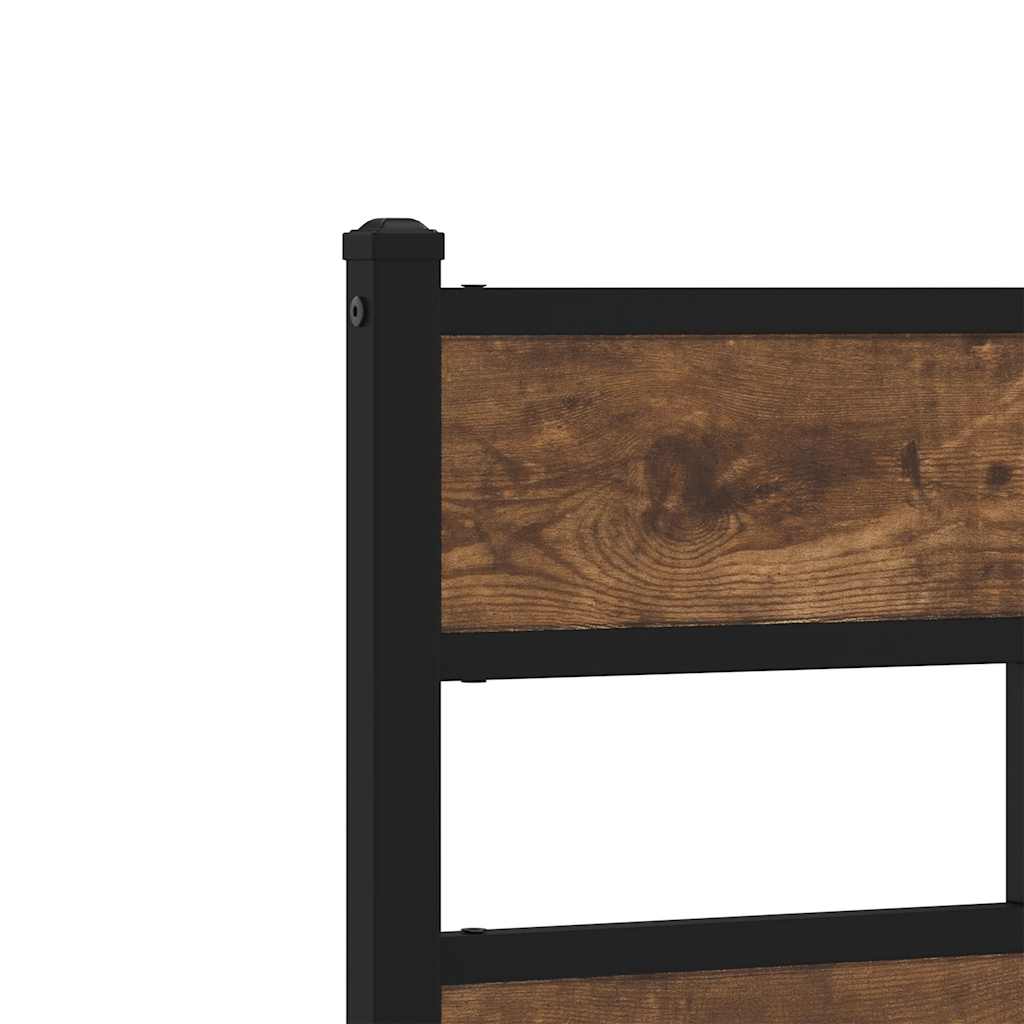Ersatz-Kopfteil Räuchereiche 100 cm Eisen und Holzwerkstoff