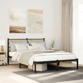 Metallbett ohne Matratze Sonoma-Eiche 150x200 cm