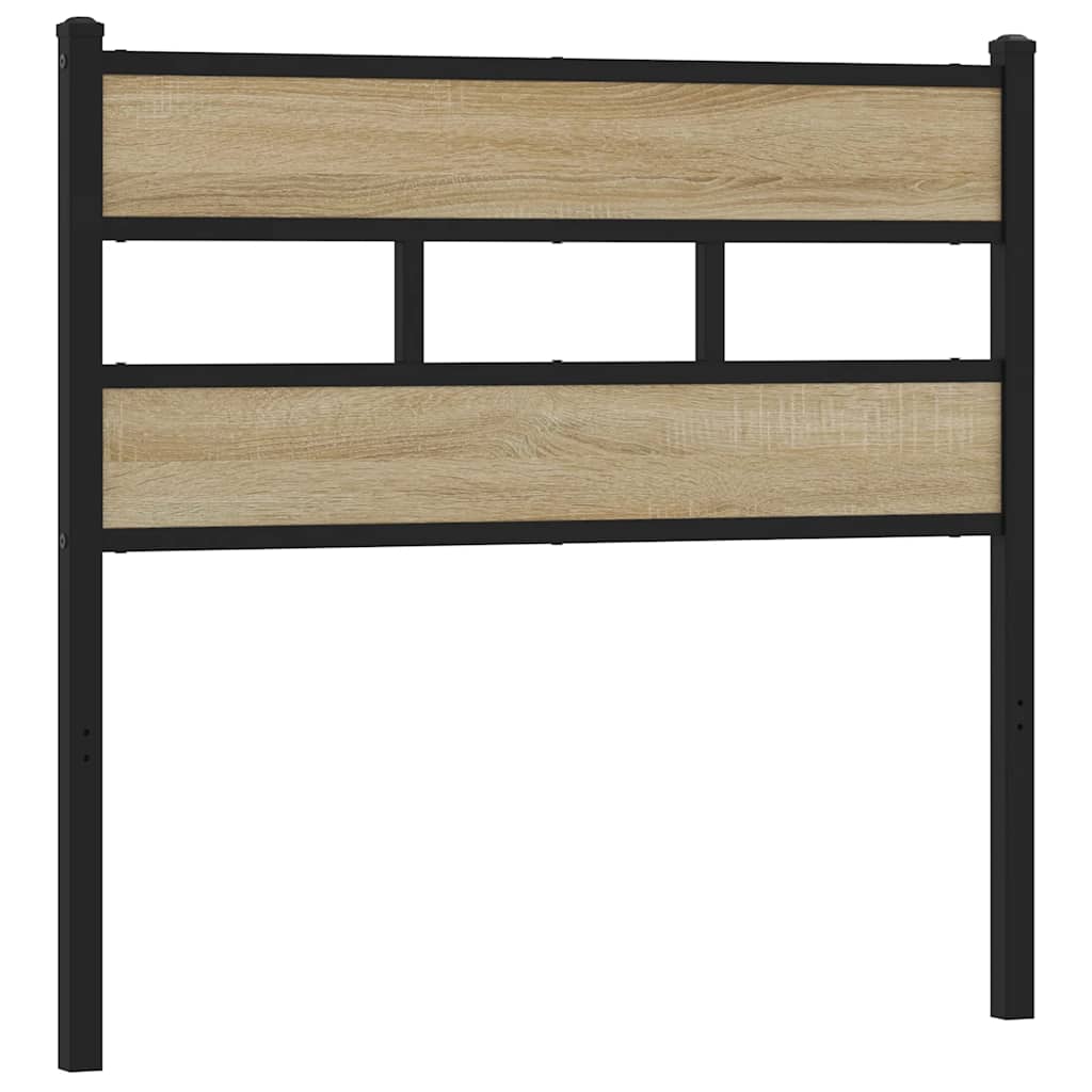 Ersatz-Kopfteil Sonoma-Eiche 90 cm Eisen und Holzwerkstoff