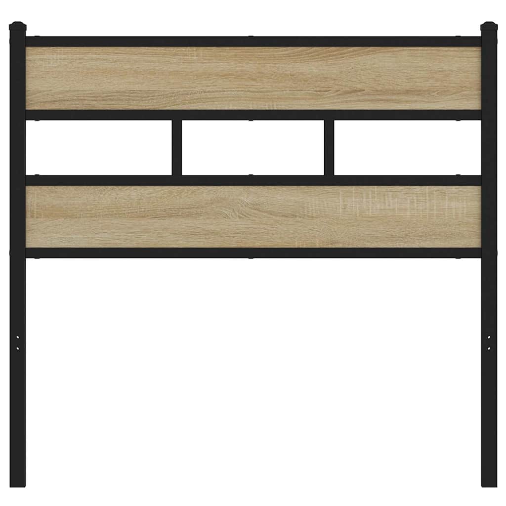 Ersatz-Kopfteil Sonoma-Eiche 90 cm Eisen und Holzwerkstoff