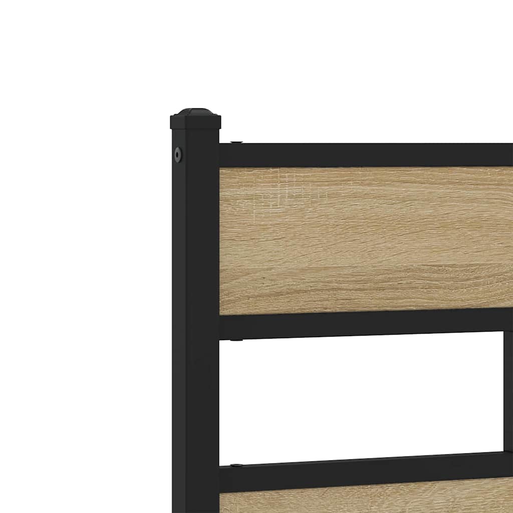 Ersatz-Kopfteil Sonoma-Eiche 90 cm Eisen und Holzwerkstoff