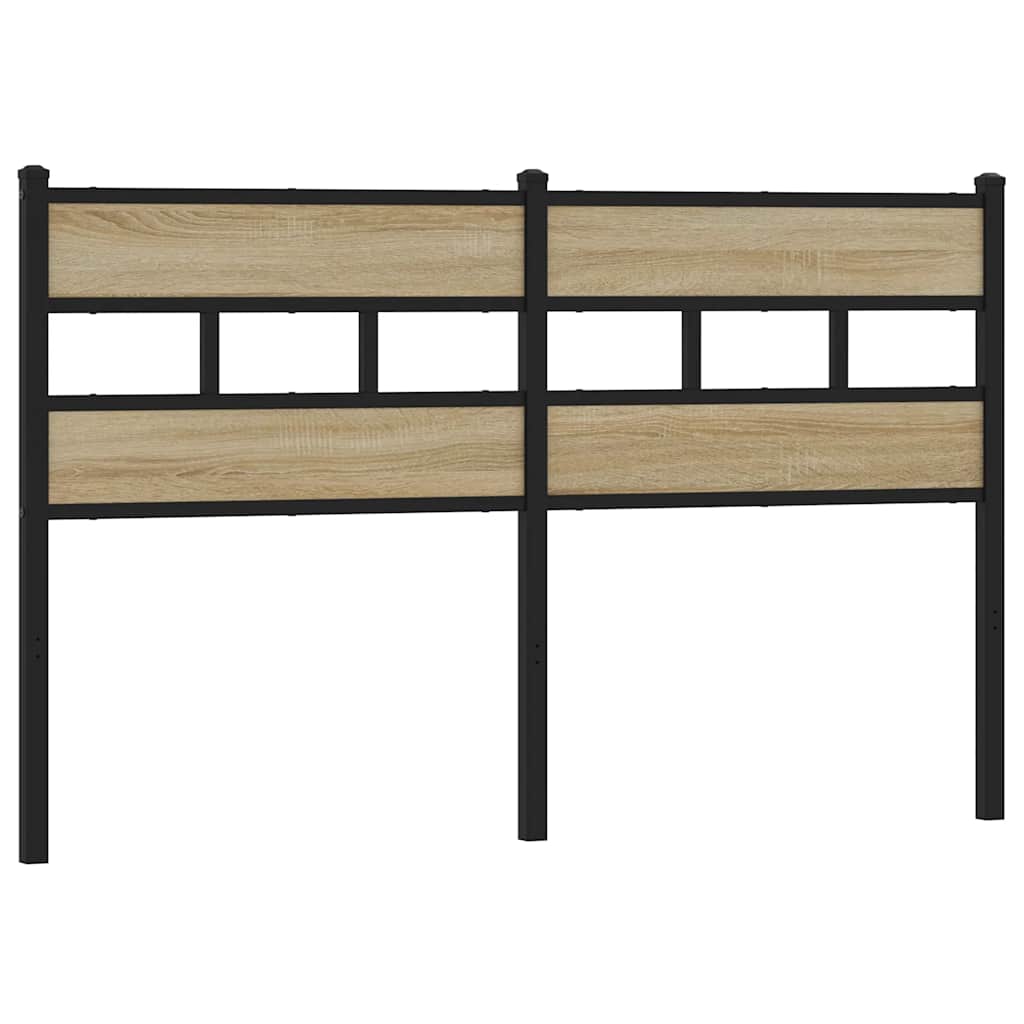 Ersatz-Kopfteil Sonoma-Eiche 140 cm Eisen und Holzwerkstoff