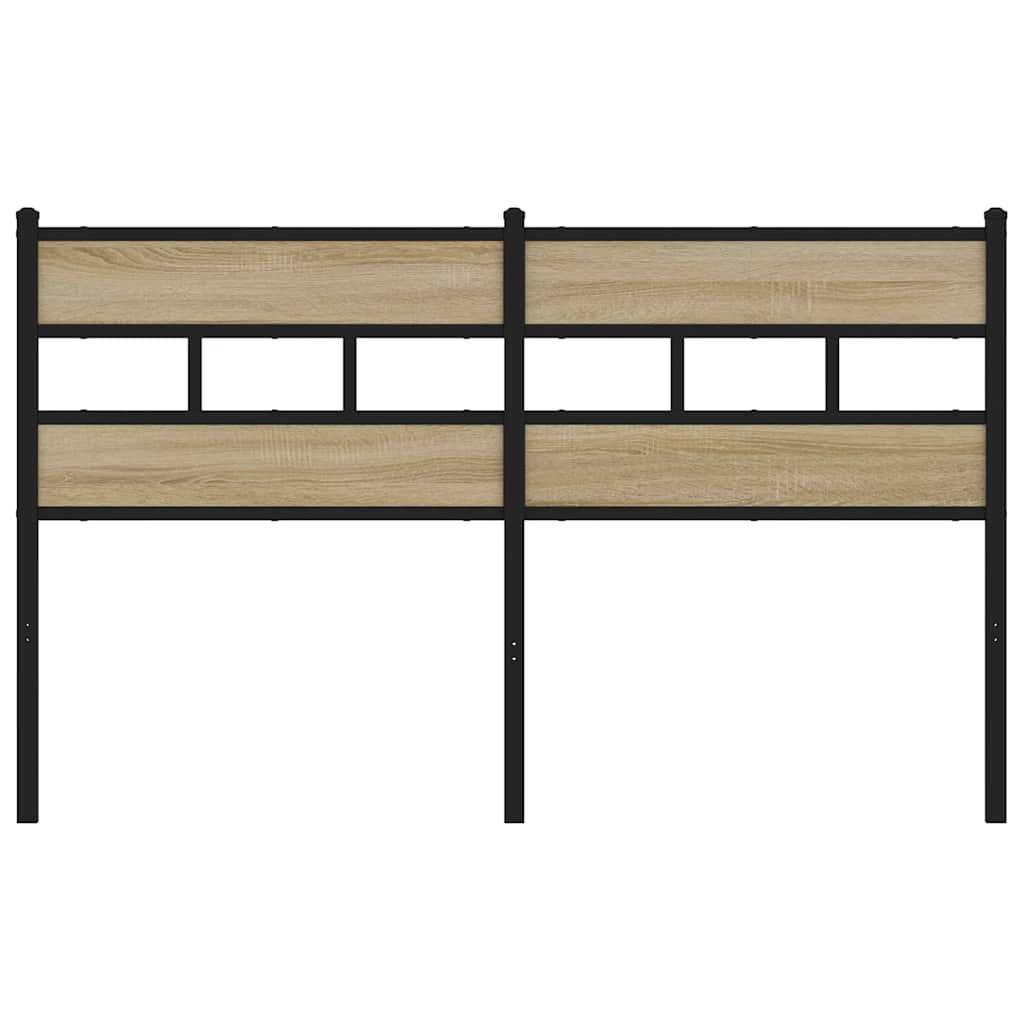 Ersatz-Kopfteil Sonoma-Eiche 140 cm Eisen und Holzwerkstoff