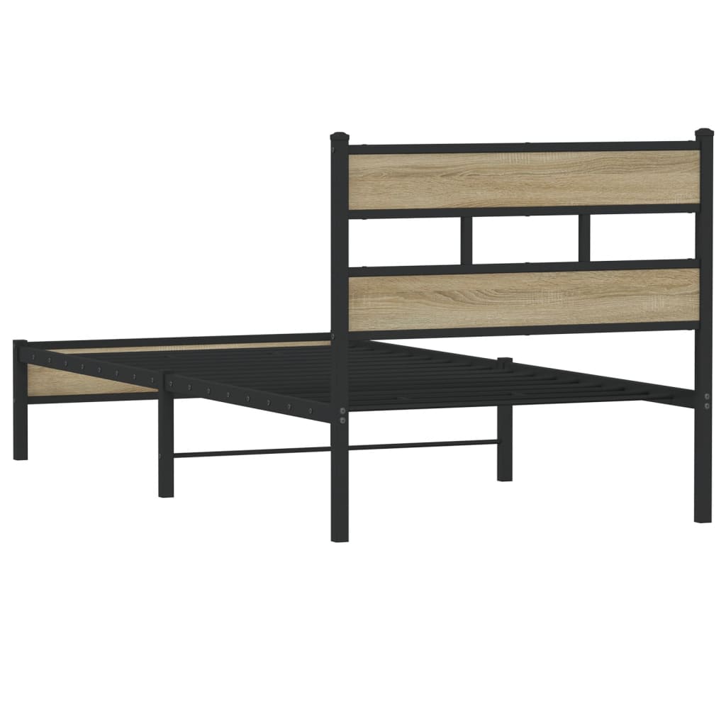 Bettgestell ohne Matratze Sonoma-Eiche 100x190 cm Holzwerkstoff